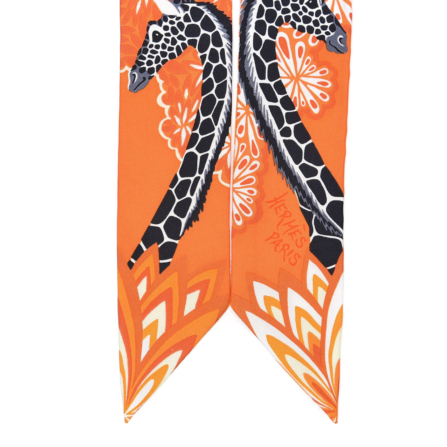 Silk The Three Graces Twilly Orange Mangue Anthracite