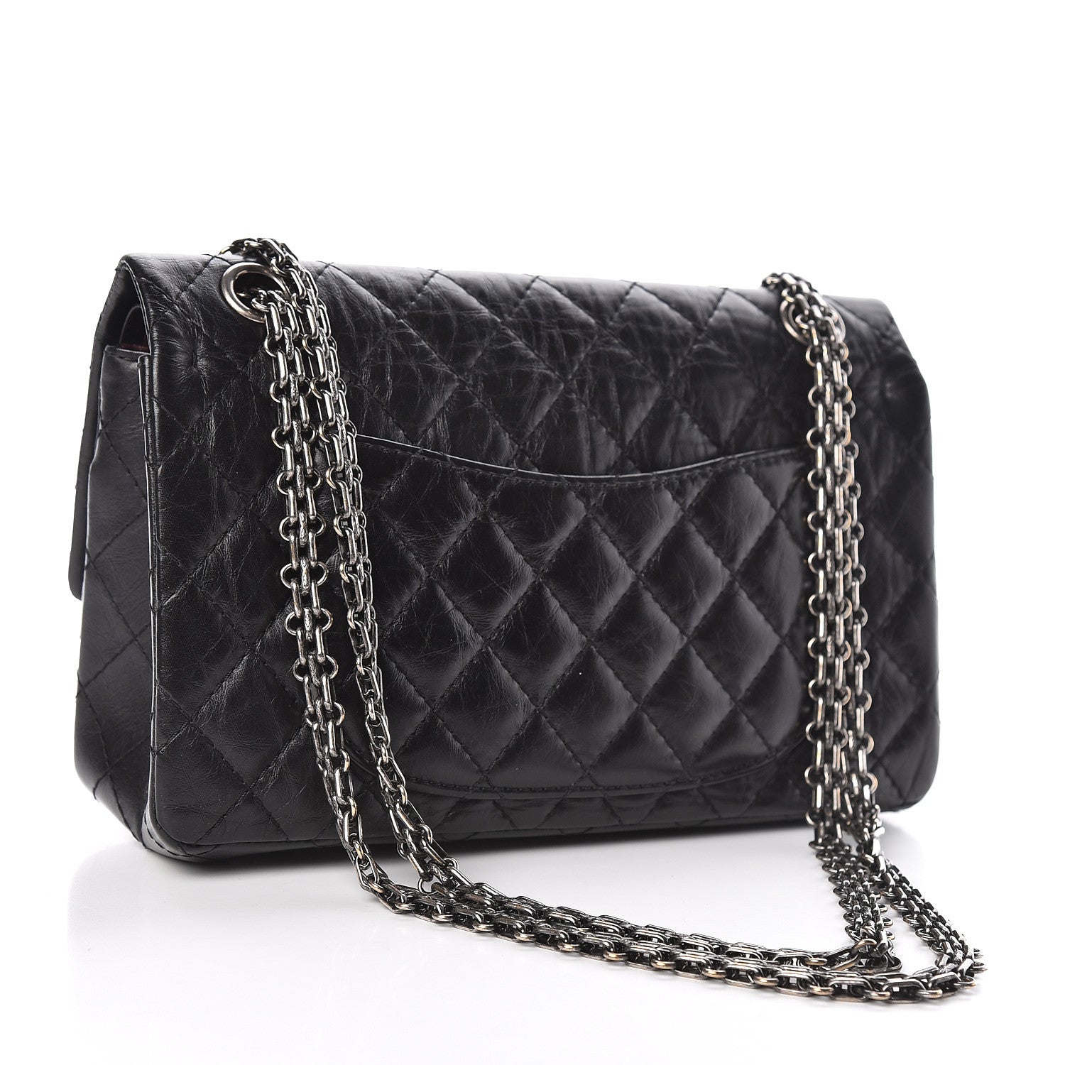 Chanel Aged Calfskin Quilted 2.55 Reissue 225 Flap Black 4 of 11