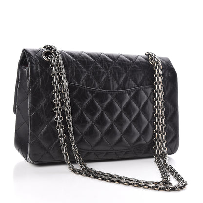 Chanel Aged Calfskin Quilted 2.55 Reissue 225 Flap Black 4 of 11