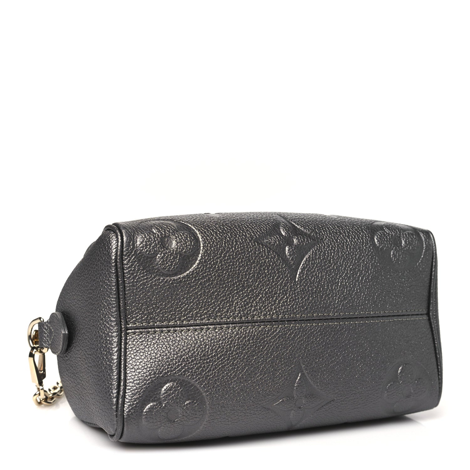 Louis Vuitton Shimmery Empreinte Monogram Giant Speedy Bandouliere 20 Gun Metal 4 of 9