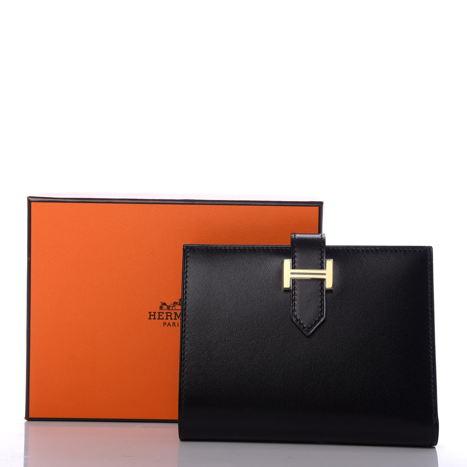 Hermes Box Bearn Compact Wallet Black 7 of 7