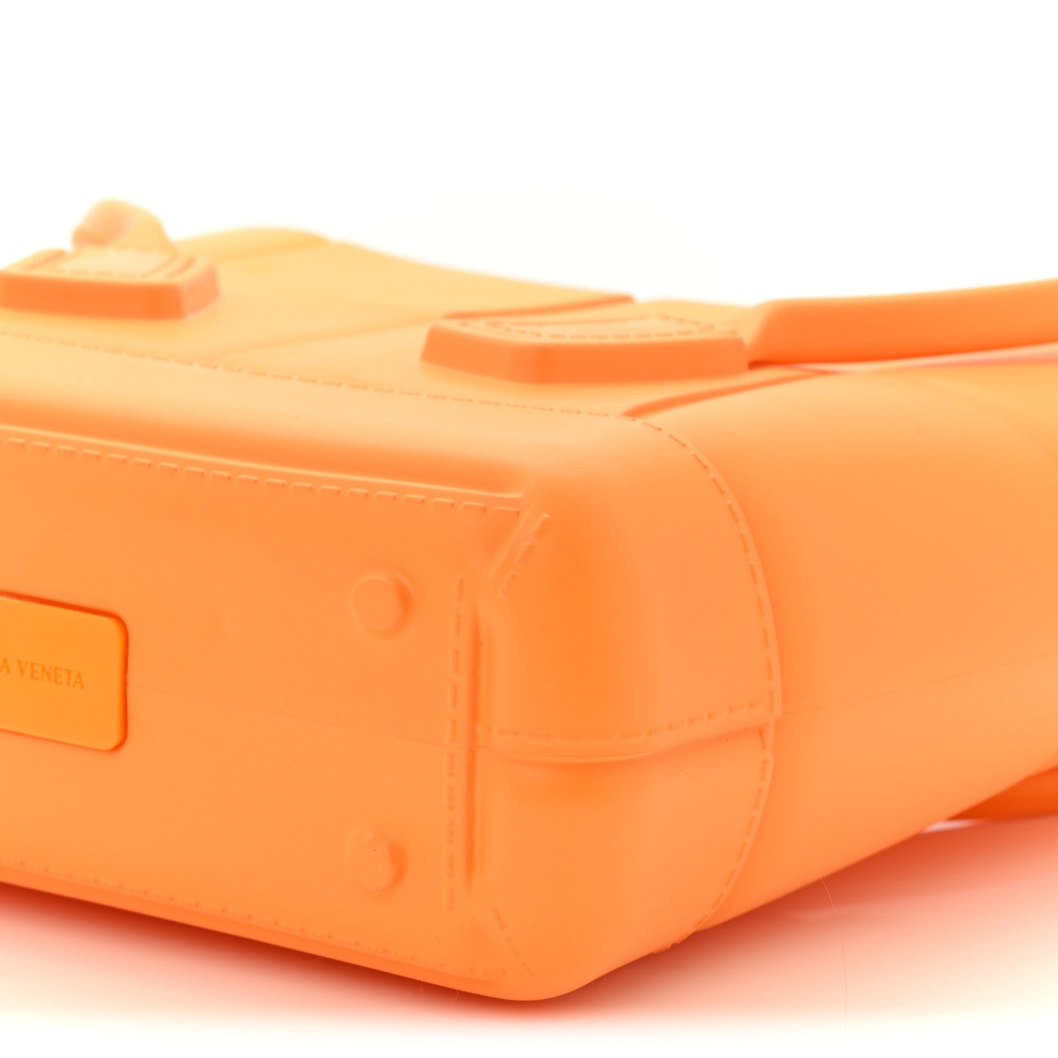 Bottega Veneta Rubber Maxi Intrecciato Mini Arco Tangerine 1774165