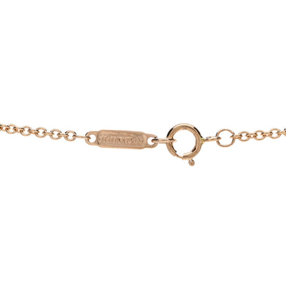 Tiffany 18K Rose Gold Diamond Tag Chain Necklace 3 of 4