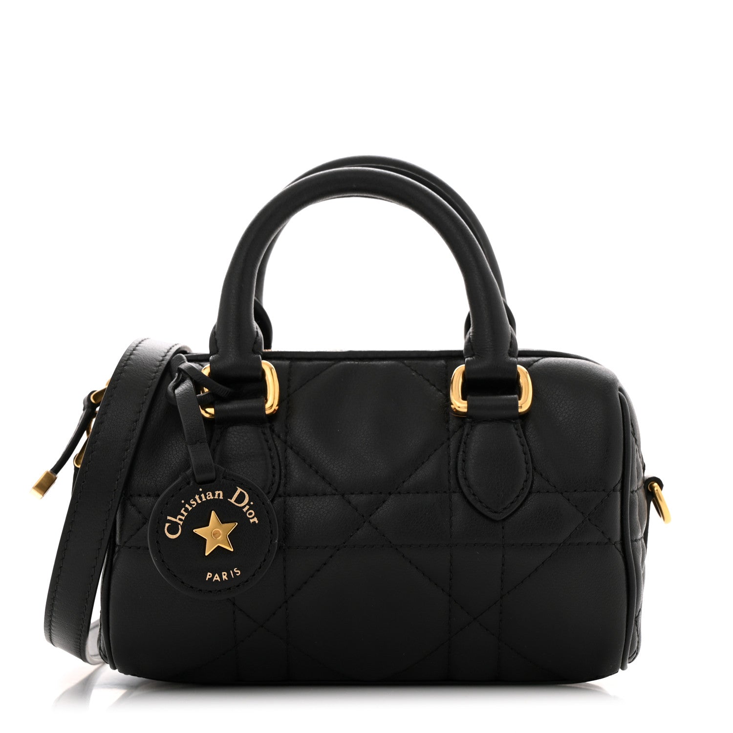 Christian Dior Calfskin Macrocannage Nano Groove 17 Bag Black 1 of 11