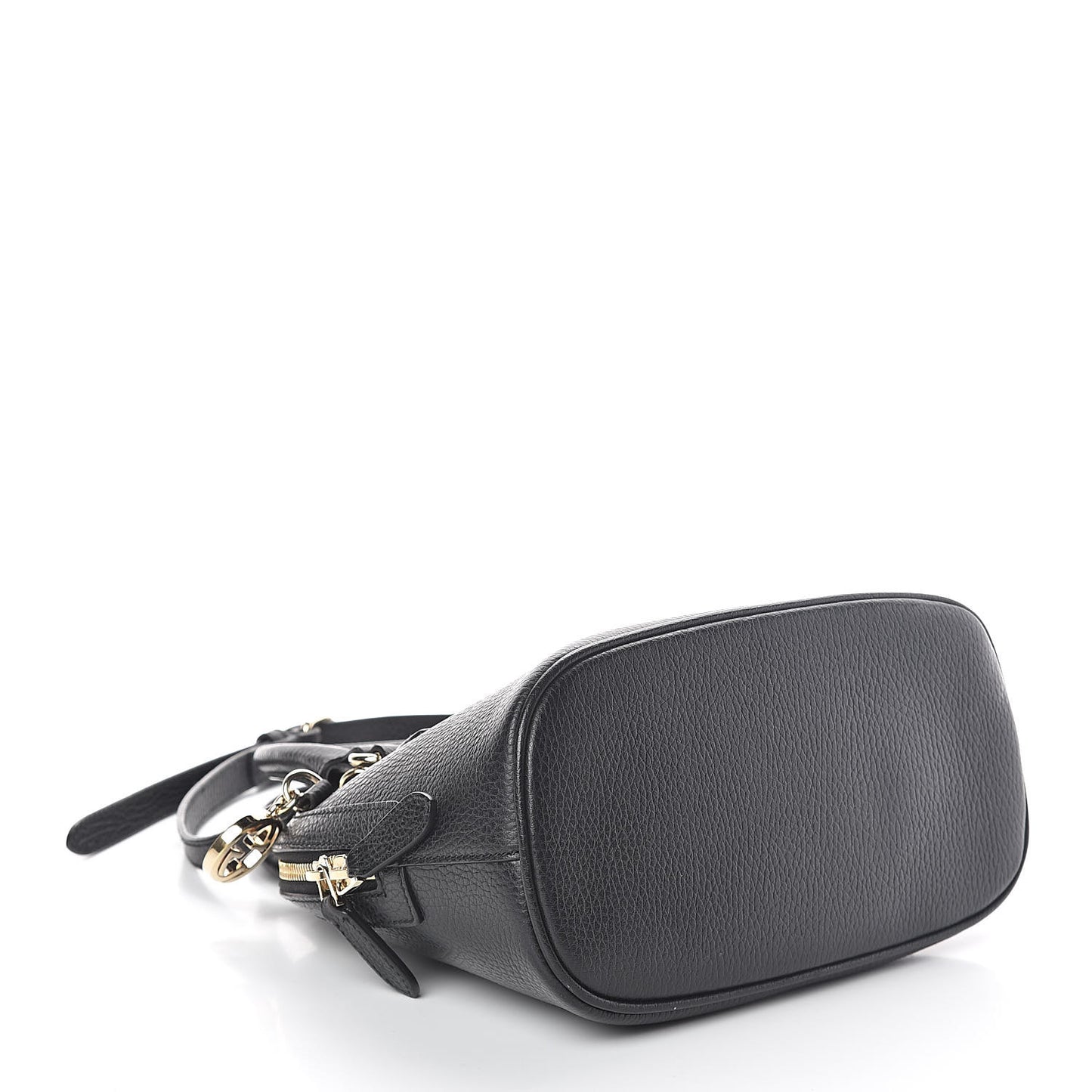 Dollar Calfskin Small GG Charm Dome Bag Black