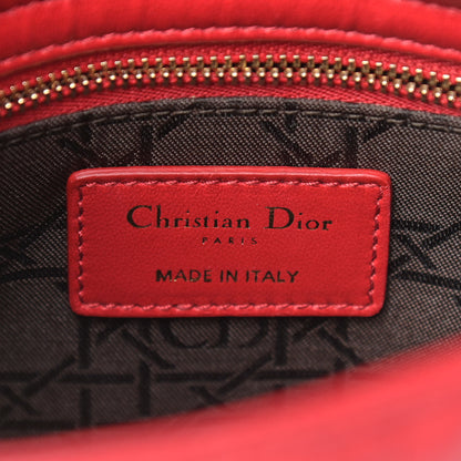 Christian Dior Lambskin Cannage Small Lucky Badges My Lady Dior Red 6 of 12