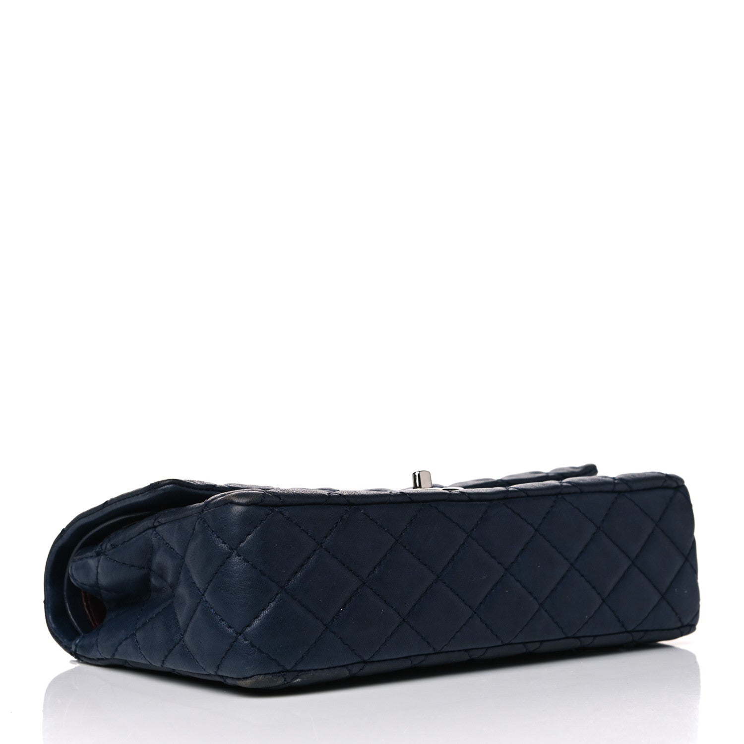 Chanel Lambskin Quilted Medium Double Flap Bijoux Chain Navy 3 of 23