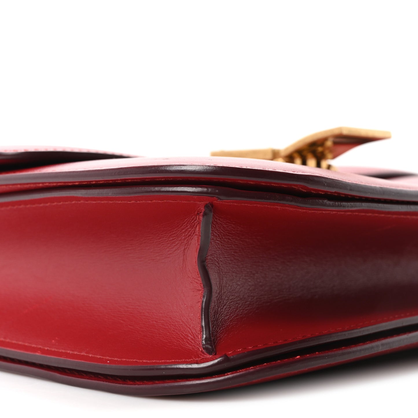 Box Calfskin Medium Classic Box Flap Bag Red