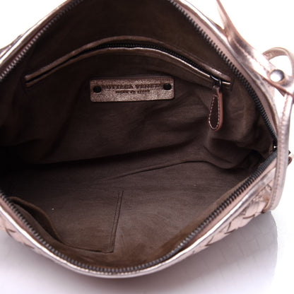 Bottega Veneta Metallic Grosgrain Intrecciato Pillow Crossbody Messenger Rose Gold 5 of 11