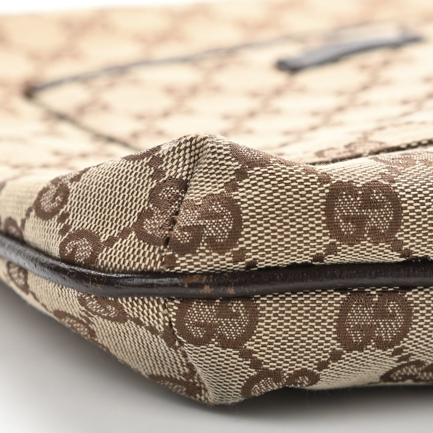 Monogram Flat Messenger Bag Dark Brown