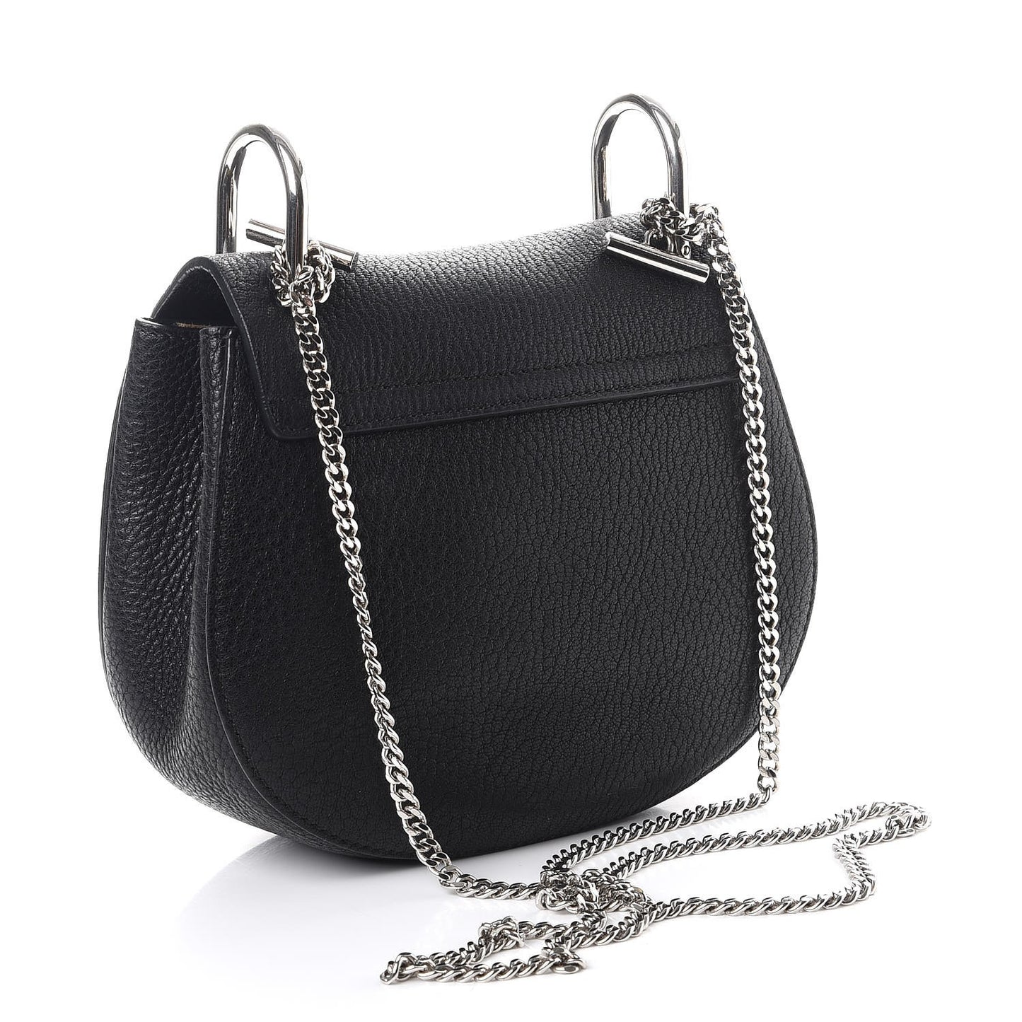 Grained Lambskin Mini Drew Shoulder Bag Black