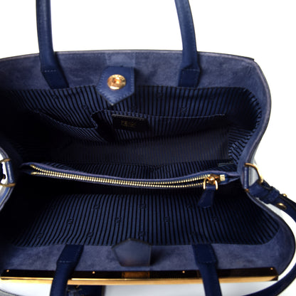 Fendi Vitello Elite Regular 2Jours Tote Blue 6 of 11