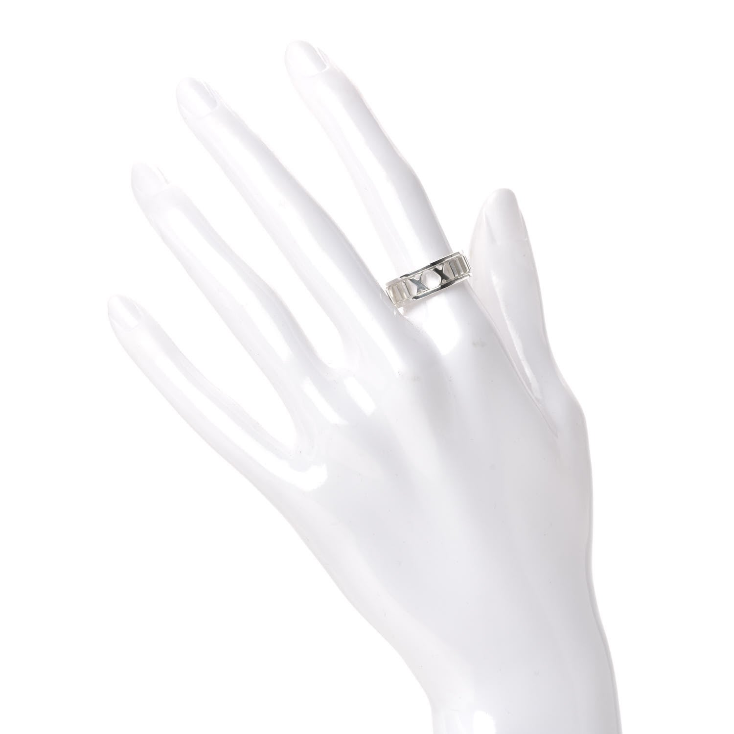 Tiffany Sterling Silver Wide Atlas Open Ring 54 6.75 2 of 4
