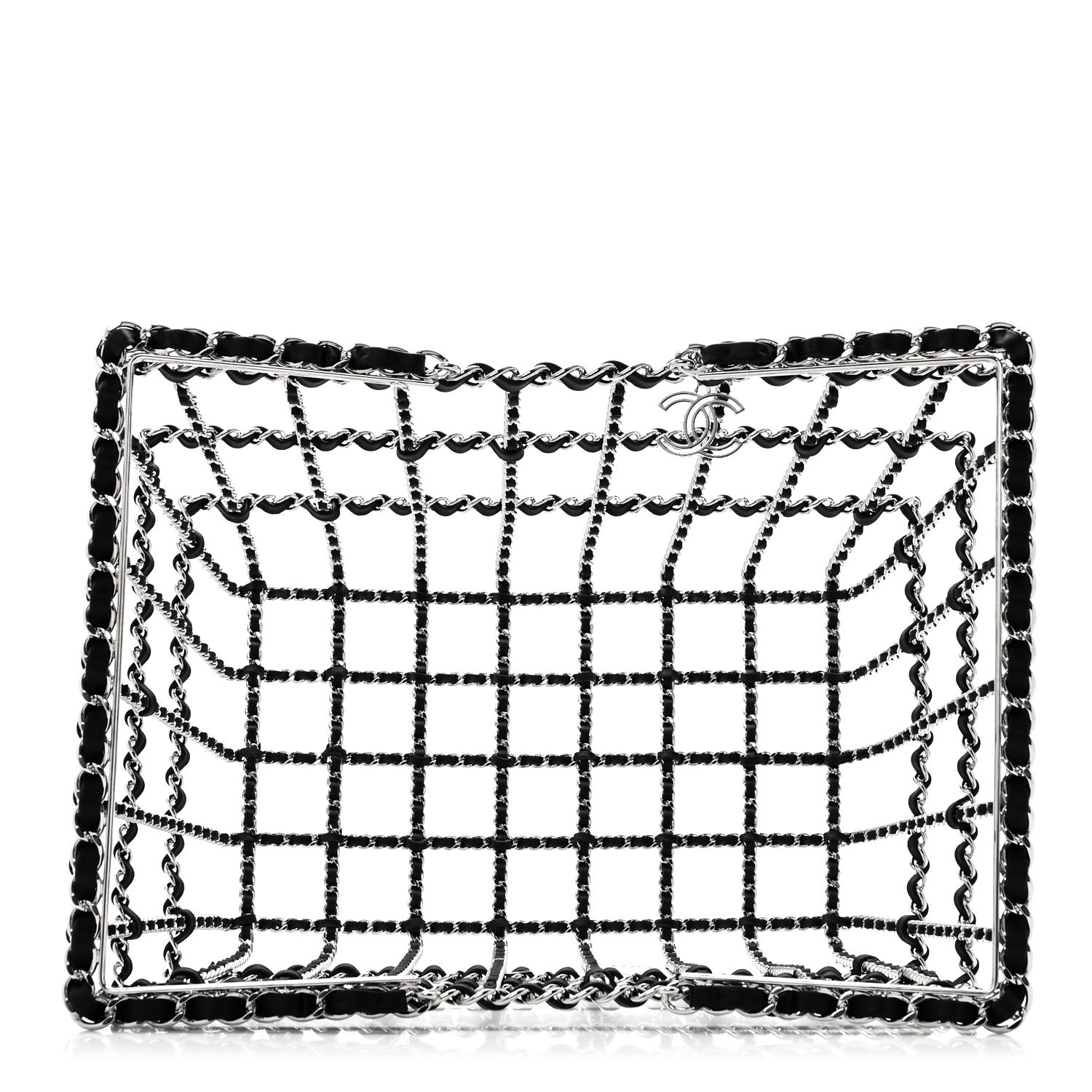 Chanel Brass Calfskin Large Grocery By Chanel Shopping Basket