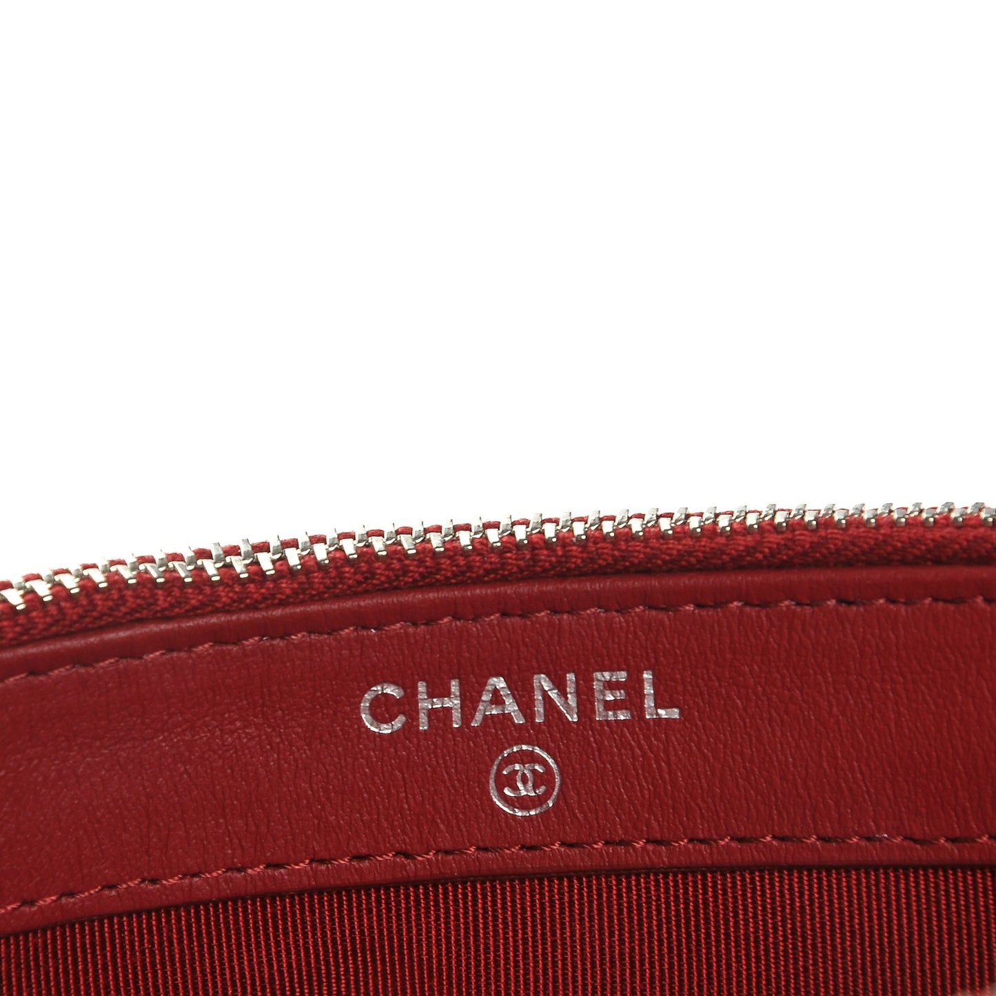 Caviar Quilted Small Clutch With Chain Red