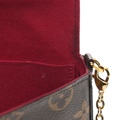 Louis Vuitton Monogram Pochette Felicie Chain Wallet Fuchsia 11 of 12