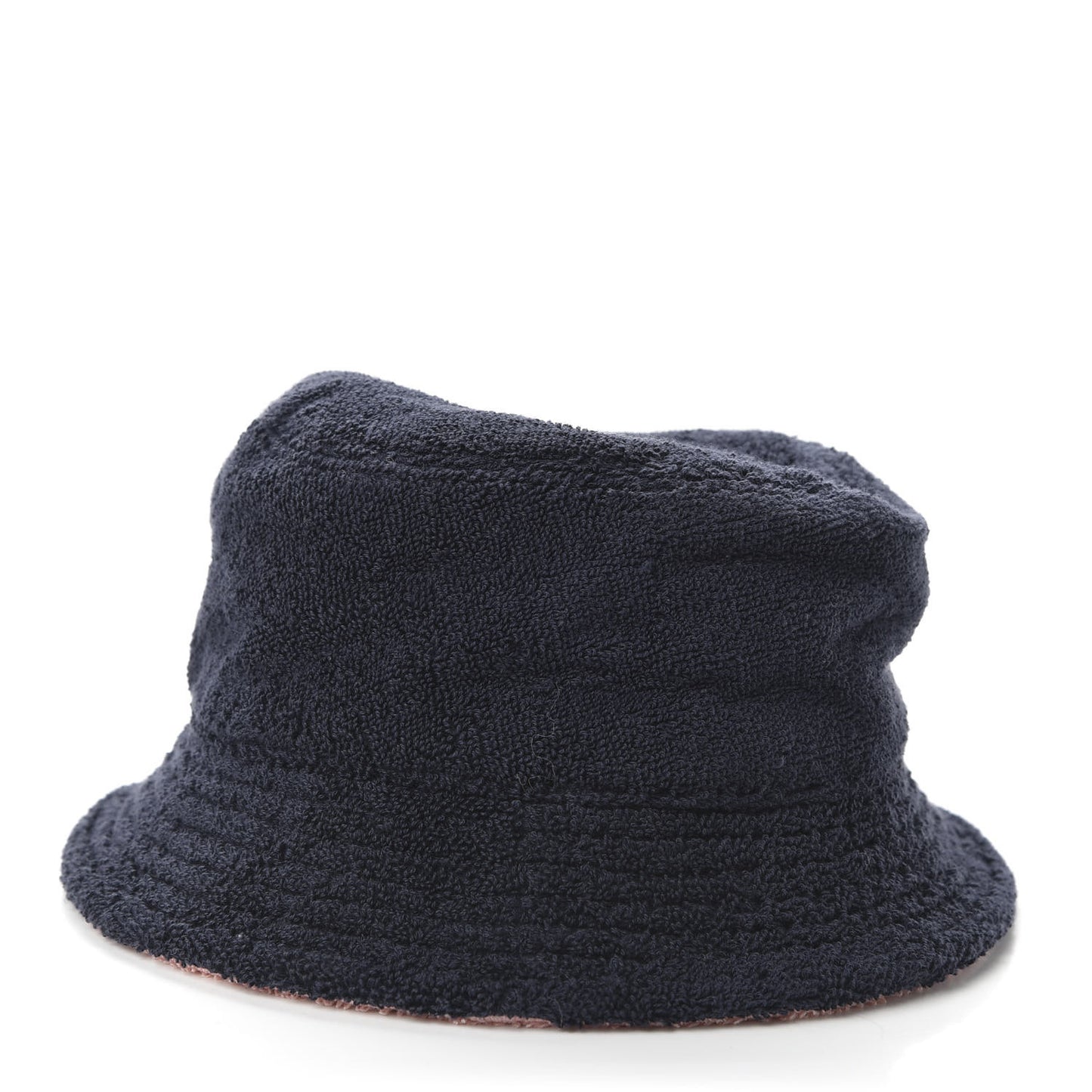 Cotton Terrycloth CC Cloche Bucket Hat M Navy Blue Pink