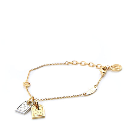 Louis Vuitton Brass Nanogram Bracelet Silver Gold 1 of 6
