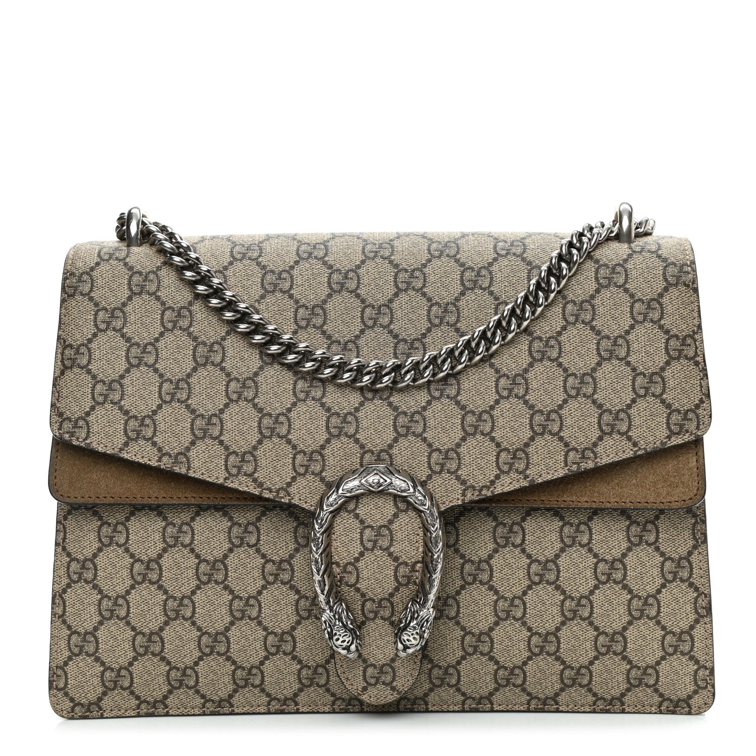 Gucci GG Supreme Monogram Medium Dionysus Shoulder Bag Taupe 1 of 11