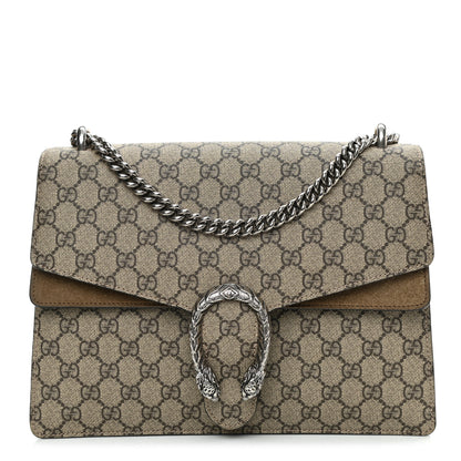 Gucci GG Supreme Monogram Medium Dionysus Shoulder Bag Taupe 1 of 11