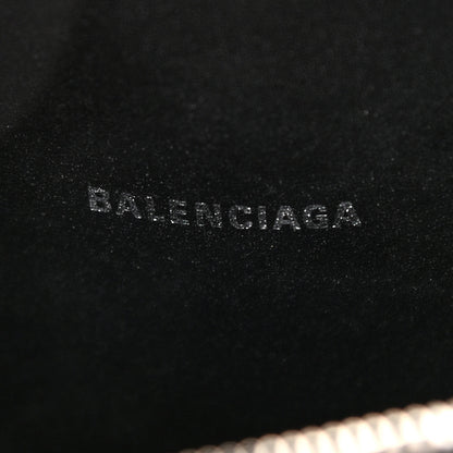 Balenciaga Shiny Calfskin Logo Crocodile Embossed XS Everyday Camera Bag Black 6 of 10