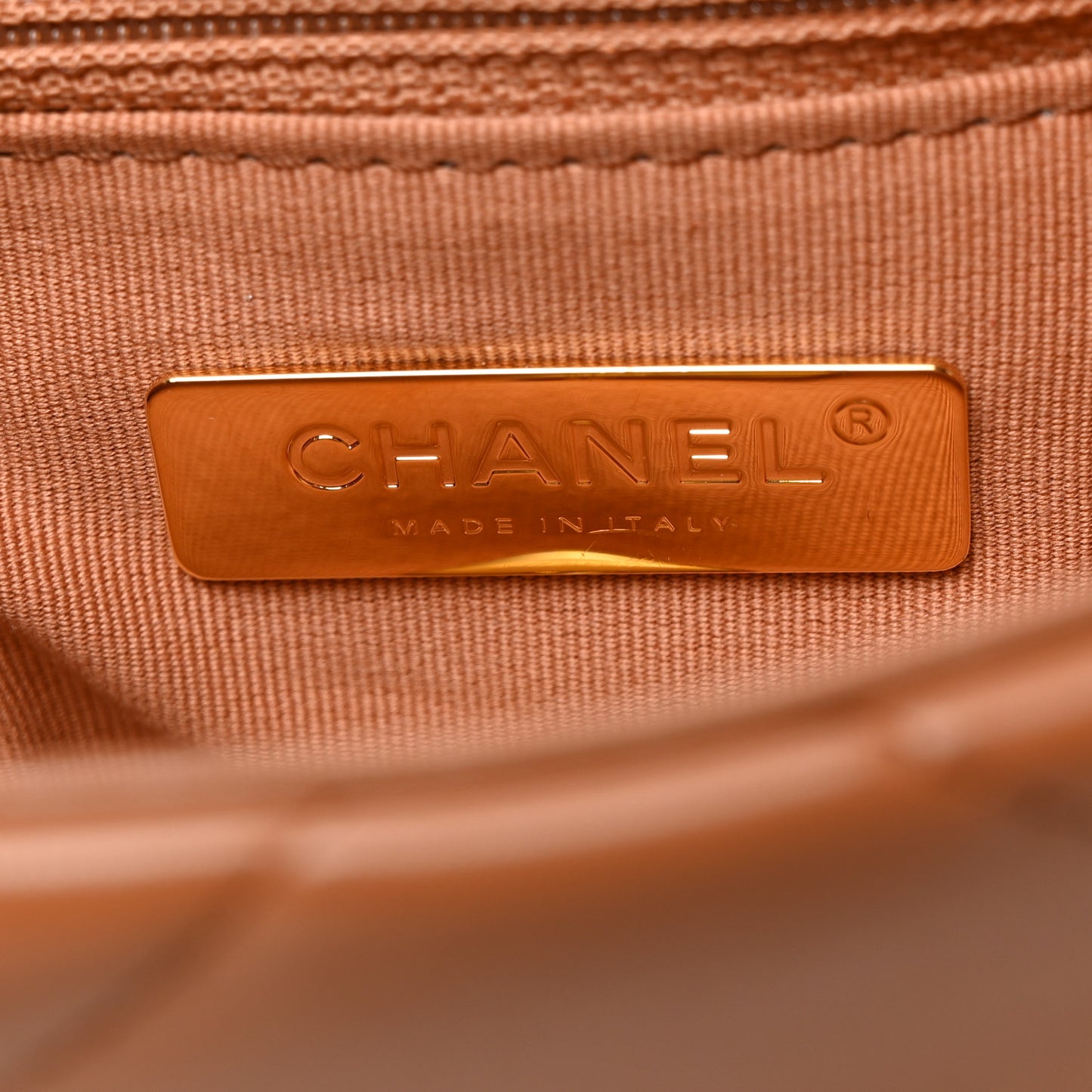 Lambskin Quilted Medium Chanel 19 Flap Brown