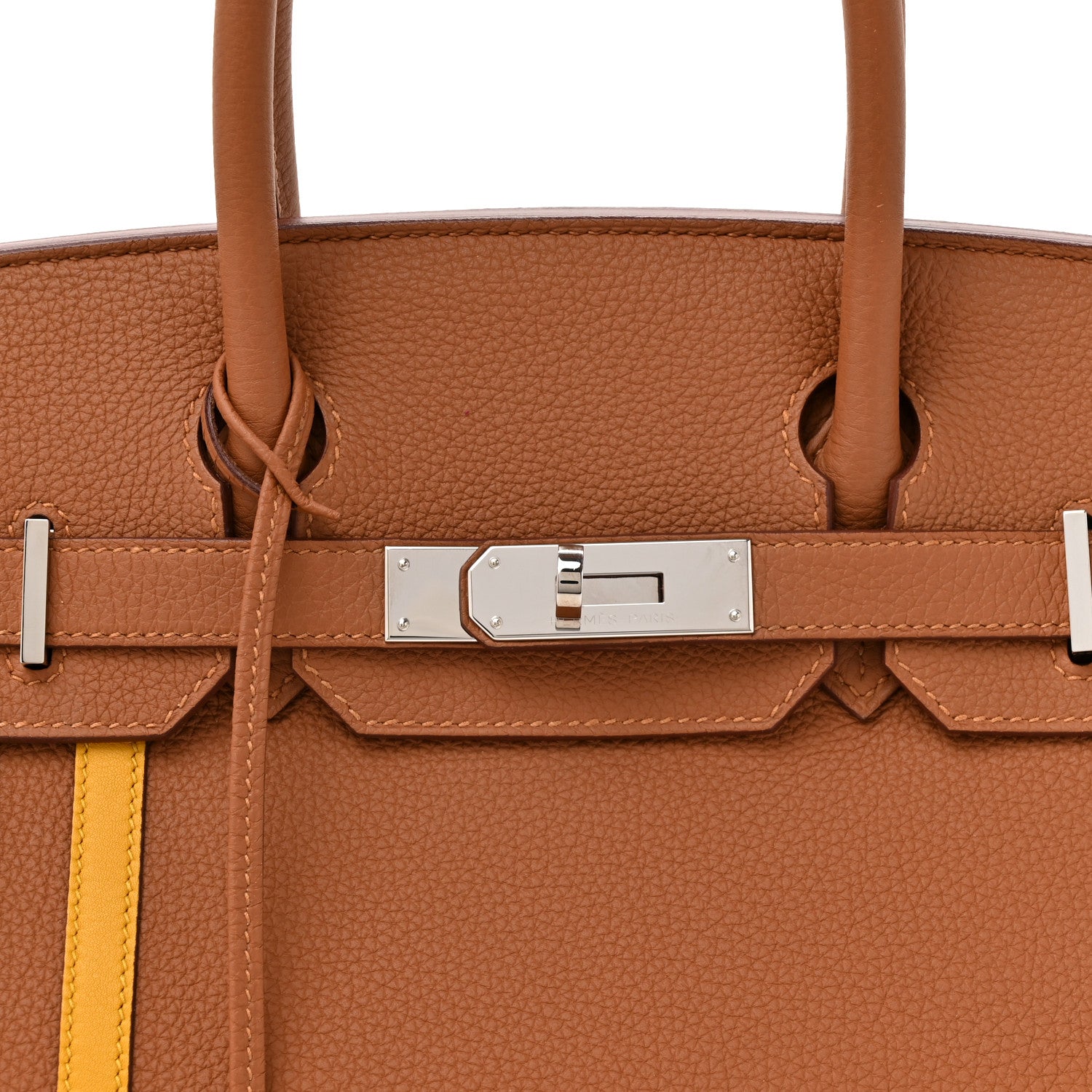 Hermes Togo Swift Officier Birkin 30 Gold Ambre 8 of 14