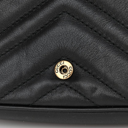 Gucci Calfskin Matelasse Super Mini GG Marmont Shoulder Bag Black 11 of 11