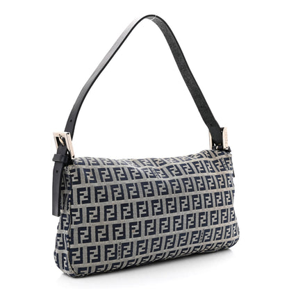 Fendi Zucchino Baguette Navy 3 of 14