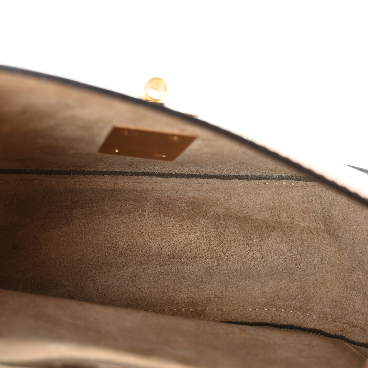 Patent Calfskin Mini Drew Bijou Shoulder Bag Caramel