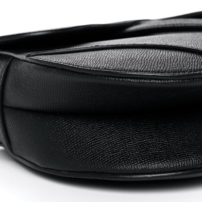 Christian Dior Grained Calfskin Saddle Bag Black 9 of 13