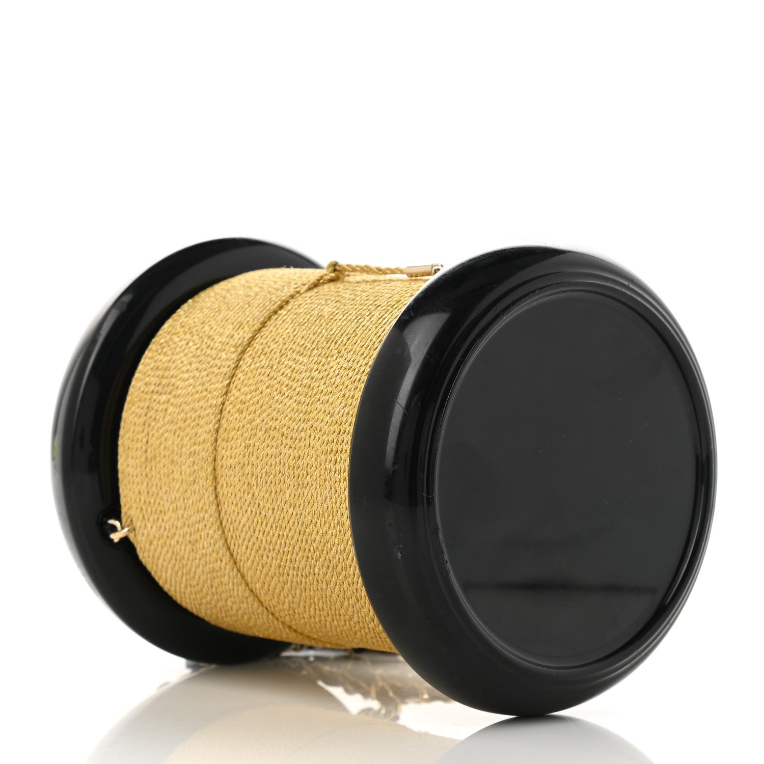 Chanel Plexiglass Bobbin Minaudière Clutch Black Gold 3 of 5