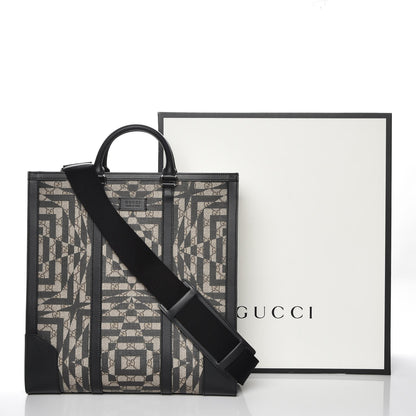 Gucci GG Supreme Monogram Caleido Vertical Tote Black 8 of 8