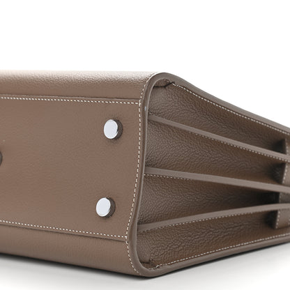 Saint Laurent Grained Calfskin Topstich Baby Sac De Jour Taupe 9 of 9