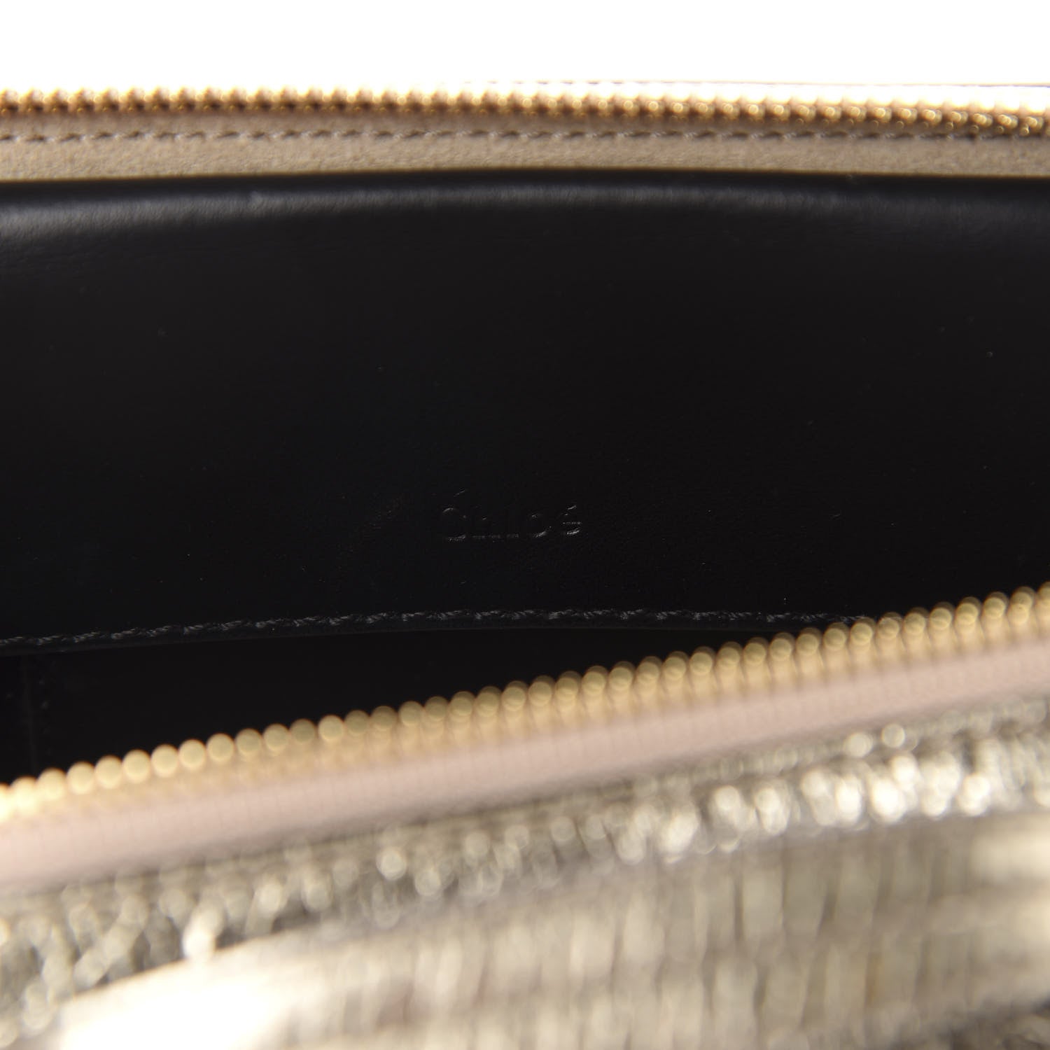 Chloe Metallic Calfskin Lambskin Mini C Vanity Bag Gold 10 of 12