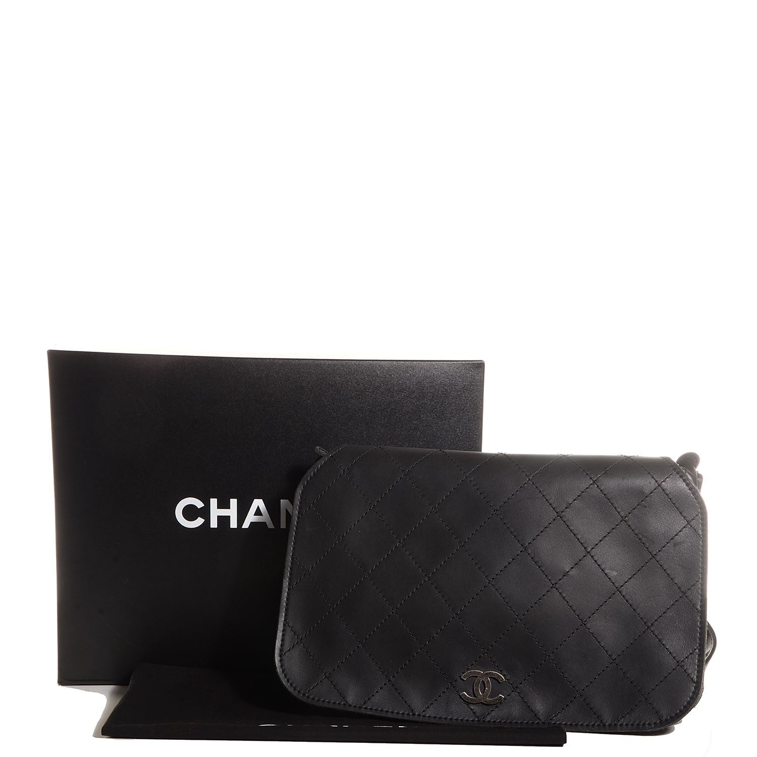 Chanel Calfskin Quilted Large Highlander Messenger Black 8 of 8