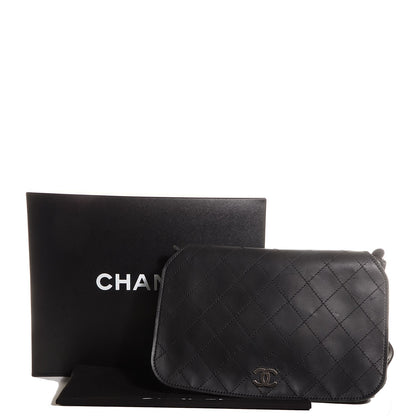 Chanel Calfskin Quilted Large Highlander Messenger Black 8 of 8
