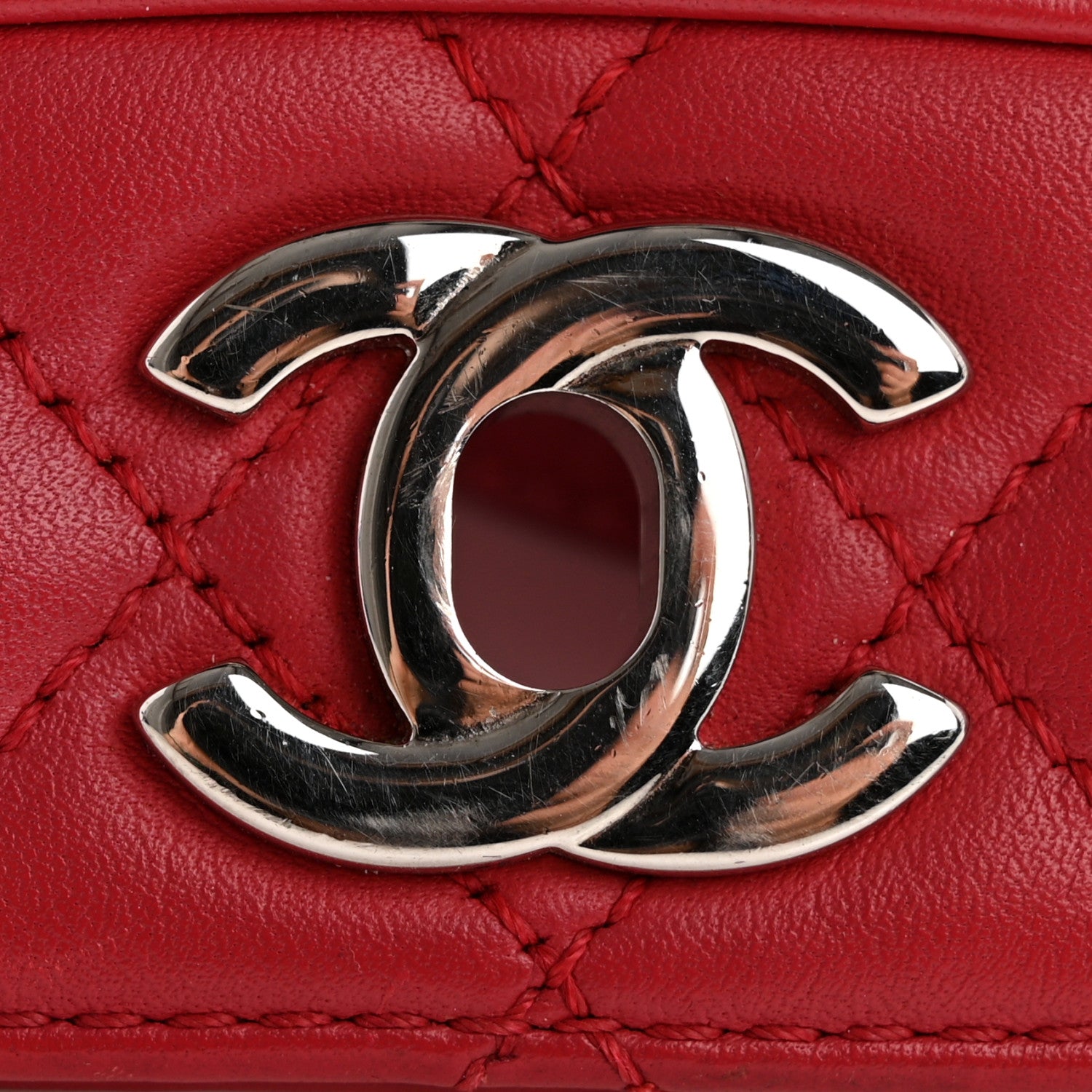Chanel Calfskin Mini Tramezzo Flap Red 11 of 13