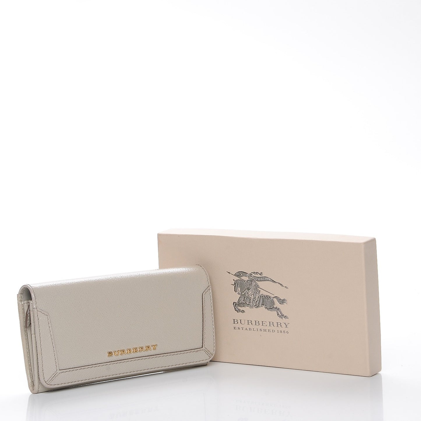 Patent Penrose Continental Wallet Pale Grey
