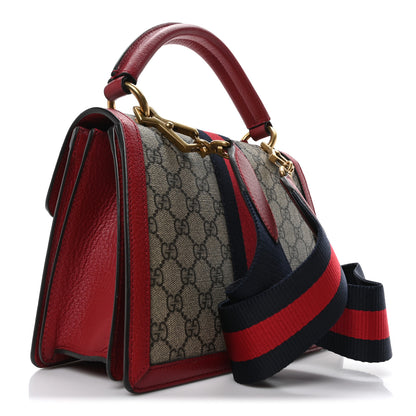Gucci GG Supreme Monogram Small Queen Margaret Top Handle Bag Red 3 of 10