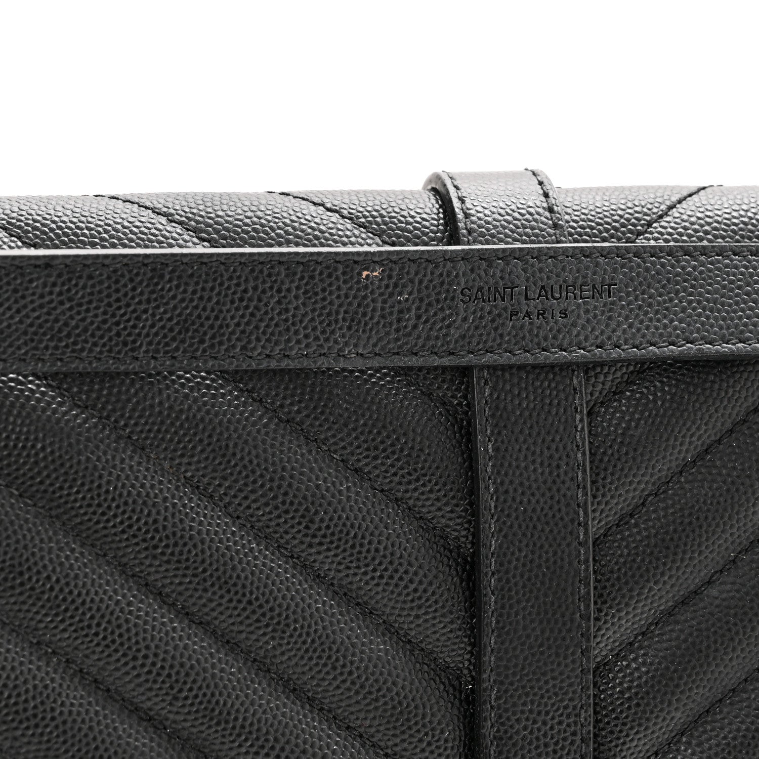 Saint Laurent Grain De Poudre Textured Mixed Matelasse Large Triquilt Monogram Monochrome Satchel Black 13 of 21