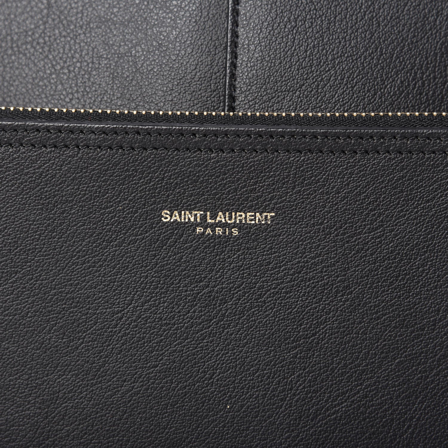 Saint Laurent Calfskin Large Shopping Tote Black 9 of 10
