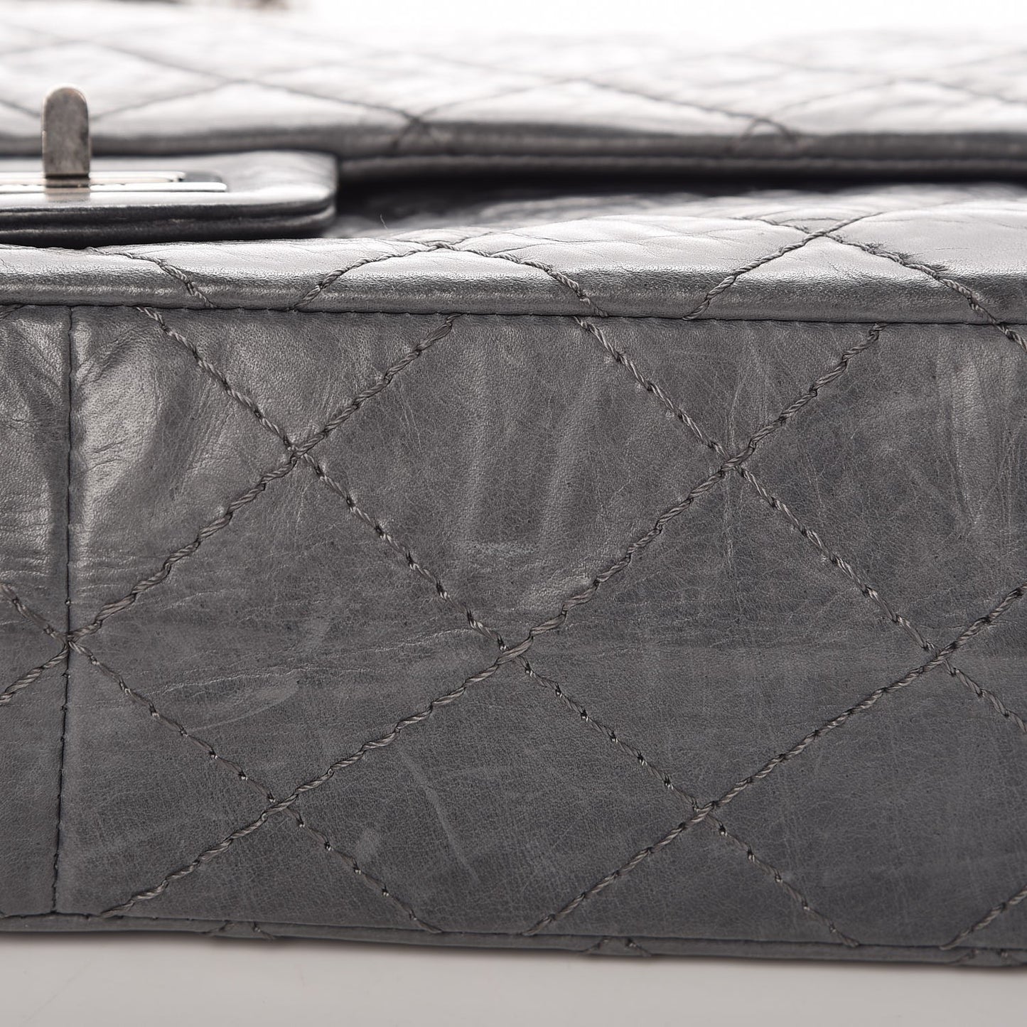 Aged Calfskin Quilted 50th Anniversary 2.55 Reissue Flap 226 Grey