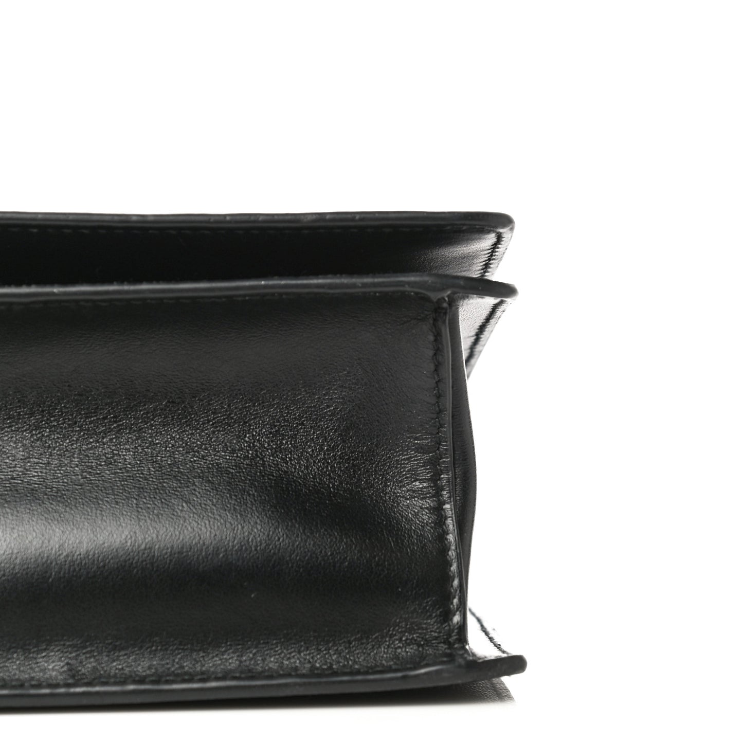 Saffiano Soft Calfskin Chain Crossbody Bag Black