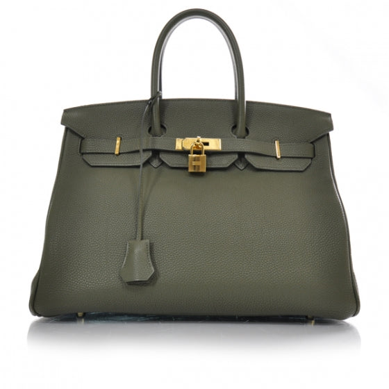 Togo Leather Birkin 35 Vert Olive
