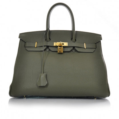 Hermes Togo Leather Birkin 35 Vert Olive 1 of 13