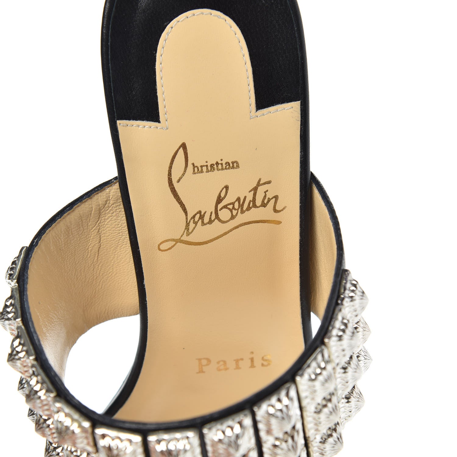 Christian Louboutin Nappa Myriadiam 55 Slide Sandals 36.5 Black 7 of 9