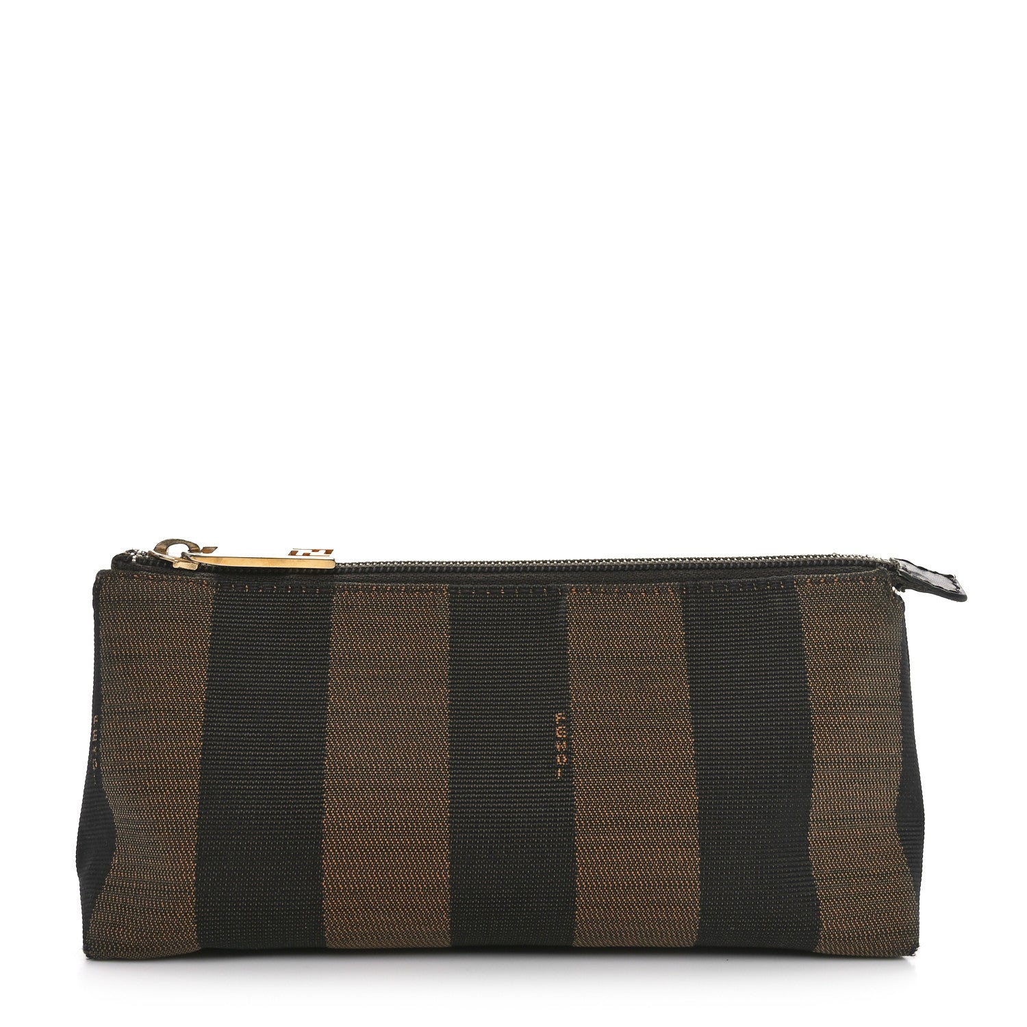 Fendi Pequin Cosmetic Pouch Tobacco 1 of 9