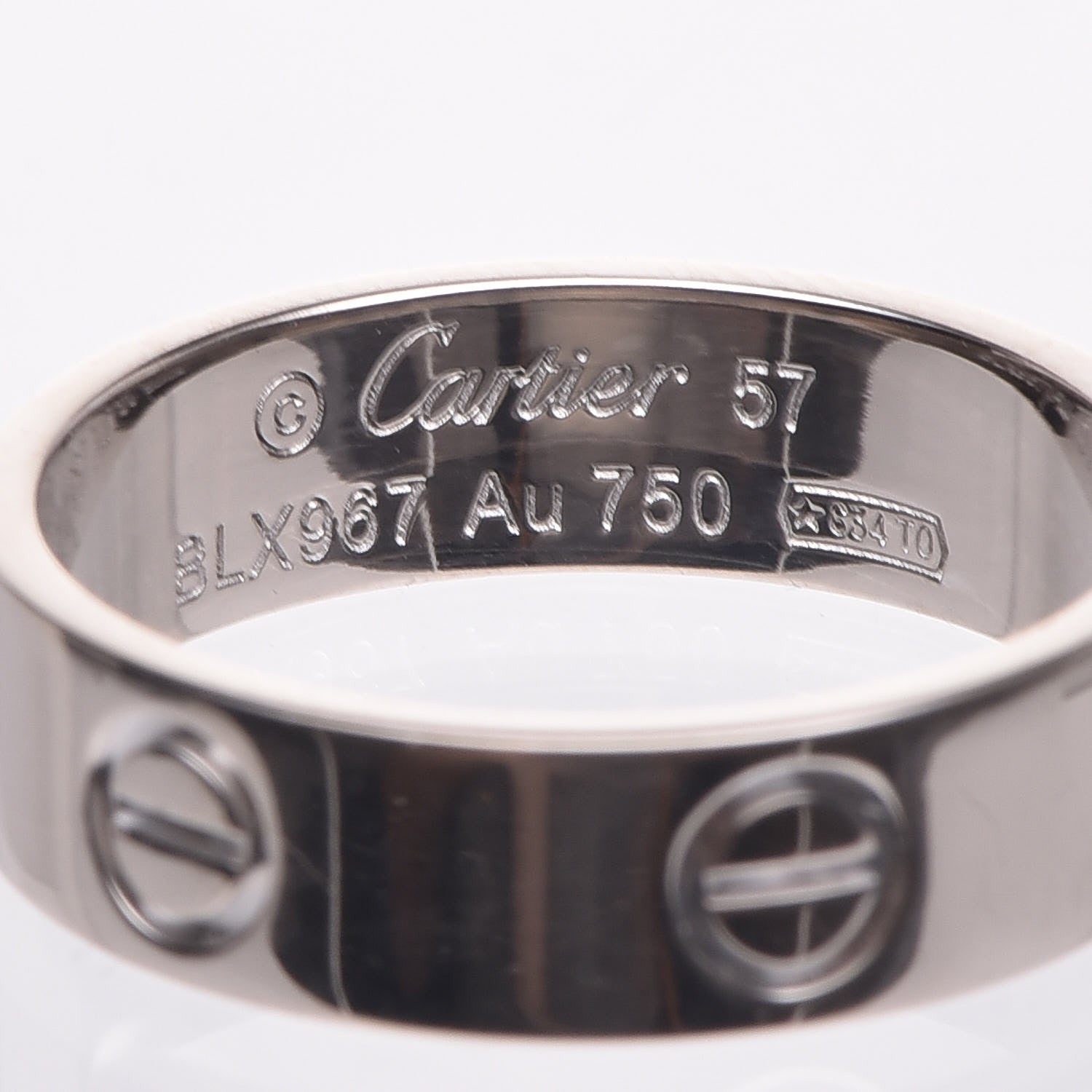Cartier 18K White Gold 5.5mm LOVE Ring 57 8 4 of 4