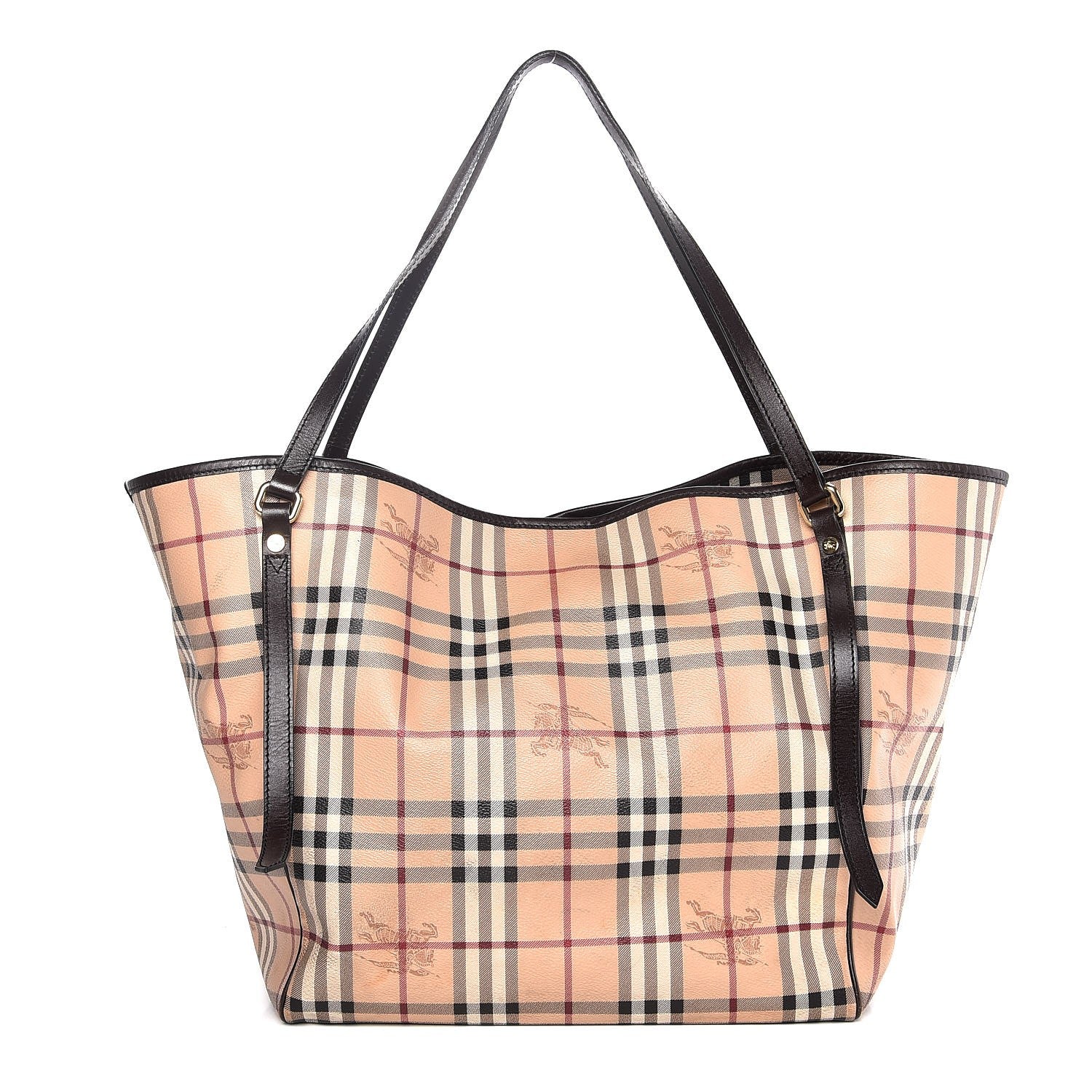 Burberry Haymarket Check Large Canterbury Tote Chocolate 1 of 9